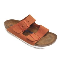 Birkenstock Arizona Soft Footbed Suede Leather Sandals Womens 7 Mens 5 Orange - £86.22 GBP