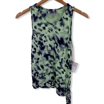 Mini YFB Green Leopard Print Tank With Side Tie New With Tags Size 12 - £18.09 GBP