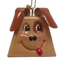 Belsnickel Giggle Lings Dooley The Dog Metal Cowbell Christmas Ornament - $12.85