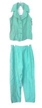 Classy Turquoise Rayon Halter Top &amp; Pants Set NWT Sz 10  - £50.48 GBP