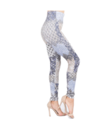 M. Rena Patchwork Printed Seamless Tummy Control Leggings. One Size - £25.13 GBP