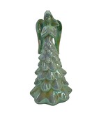 Iridescent Christmas Lighted Angel Green Tree Nightlight Figurine 10&quot; w ... - £19.53 GBP