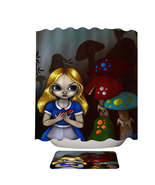 Alice and the Mushrooms Shower Curtain - $23.90+
