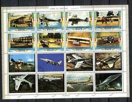 UMM Al Qiwain Sheet  Aviation old and new planes Used/CTO 9379 - £2.37 GBP