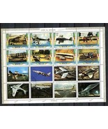 UMM Al Qiwain Sheet  Aviation old and new planes Used/CTO 9379 - £2.32 GBP