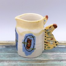 POTTERY PITCHER CERAMIC Vase Jug Handmade, Hand Painted Studio Pottery B... - £155.51 GBP