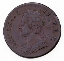 1748 Grande-Bretagne 1/2 Penny Pièce de Monnaie En Très Fin État Km #579.2 - $99.71