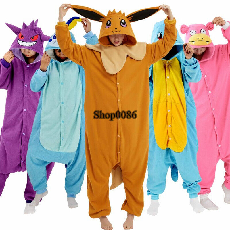 Adult Anime Pajamas Women Men Animal Kigurumi Cartoon Halloween Cosplay Costume