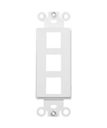Three Port Decorator Wall Plate in White [Set of 4] - $33.85 CAD