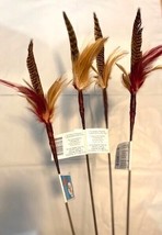 4 Count Cat Teaser Wild Thing Feather Wand Go Cat Toys 18&quot; - £15.65 GBP