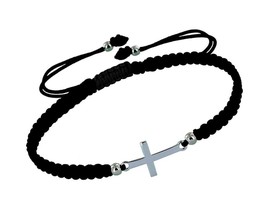 Jewels - Sterling Silver Bracelet Cross Braid - £54.69 GBP