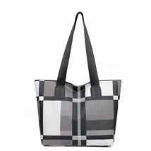 New Women Handbag Fashion Plaid Shoulder Tote Bag Large Capacity Messenger Bag L - £19.53 GBP
