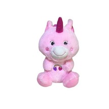 Toms Toy International Plush 12” Rainbow Unicorn Pink Stuffed Embroidered Eyes - £11.07 GBP