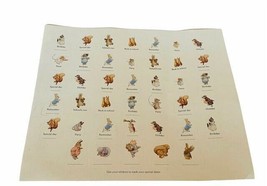 Beatrix Potter vtg Stickers Peter Rabbit decals sheet date ephemera Beswick RARE - £31.07 GBP