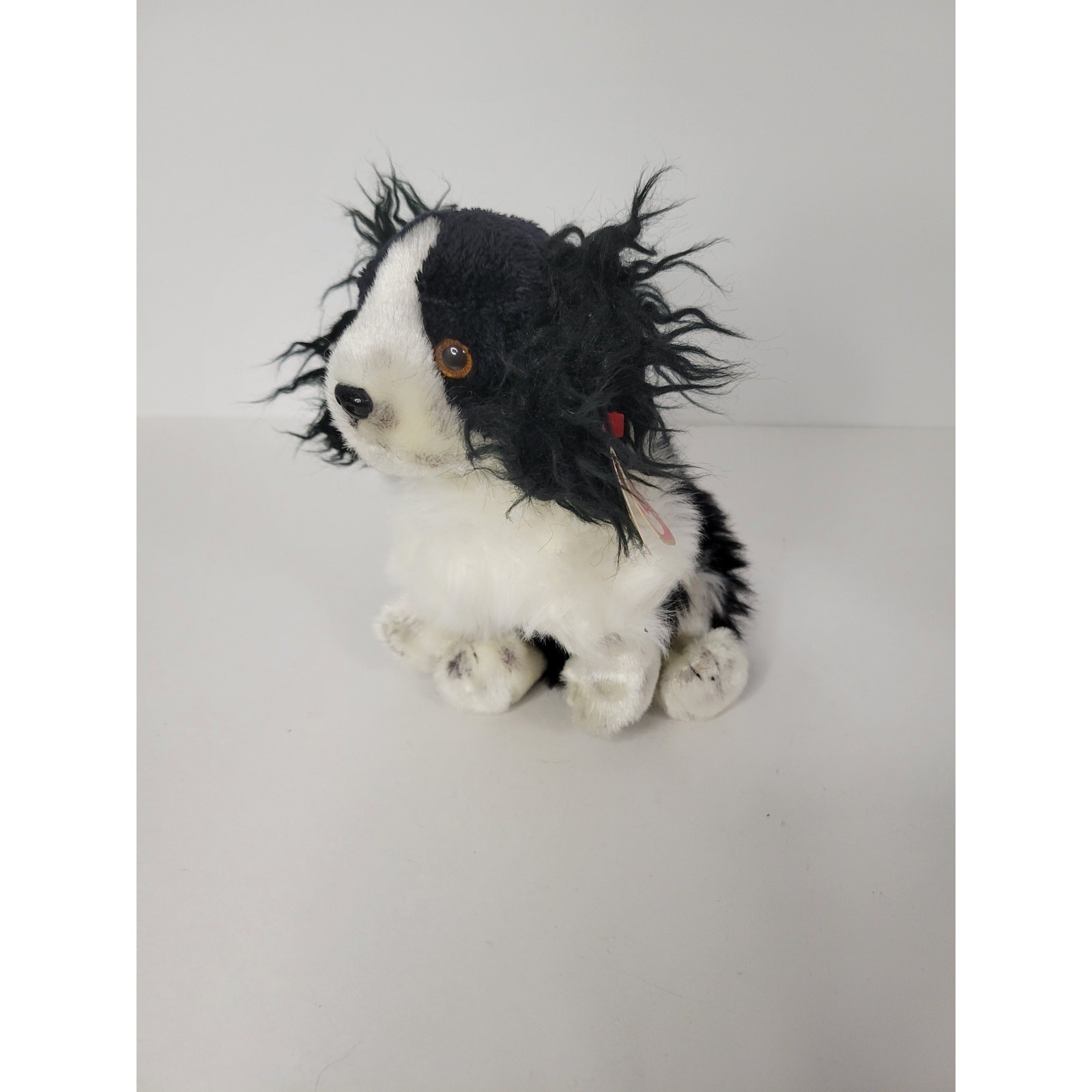 Vintage TY Beanie Babies Frolic the Dog Black and White Cocker Spaniel Dog - $10.88