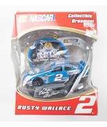 NASCAR TREVCO RUSTY WALLACE 2 CHRISTMAS CAR ORNAMENT COLLECTIBLE 2005 LA... - £5.09 GBP