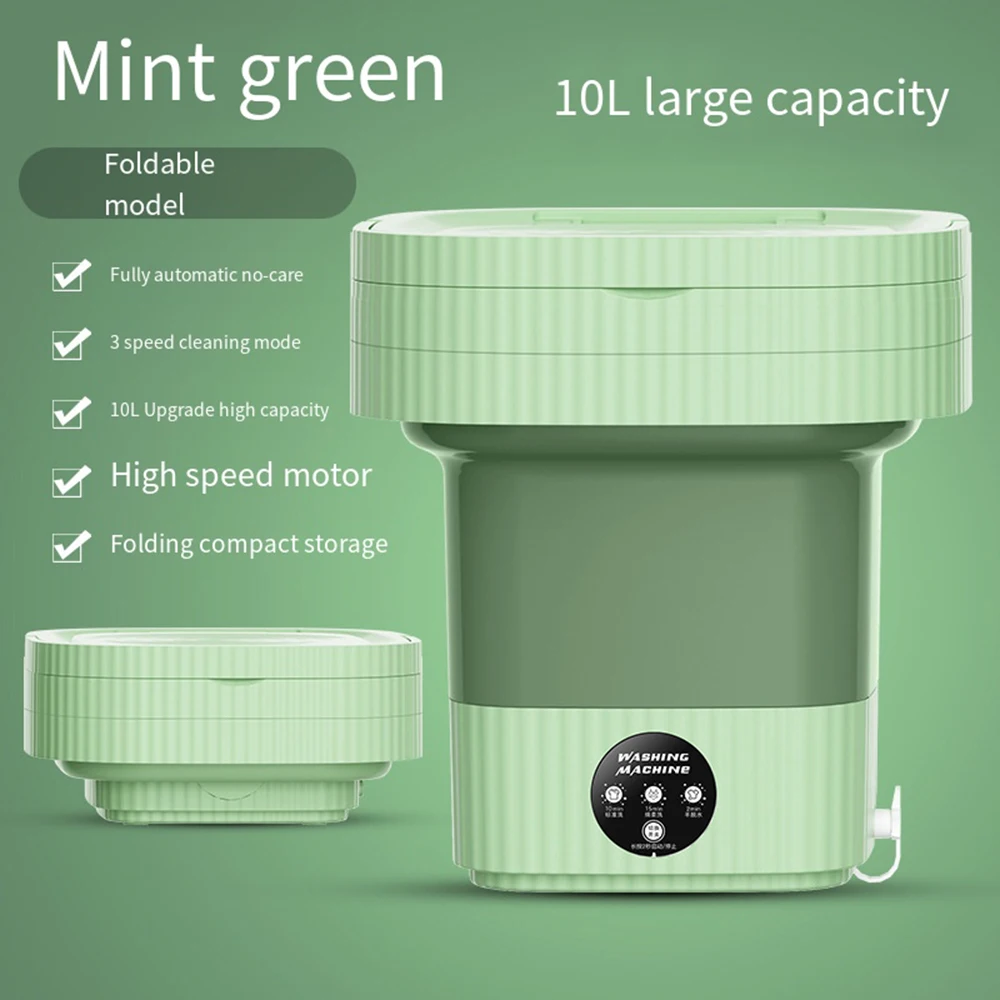 6L 10L Portable Folding Washing Machine Mini for Clothes with Dryer Bucket - $58.12+