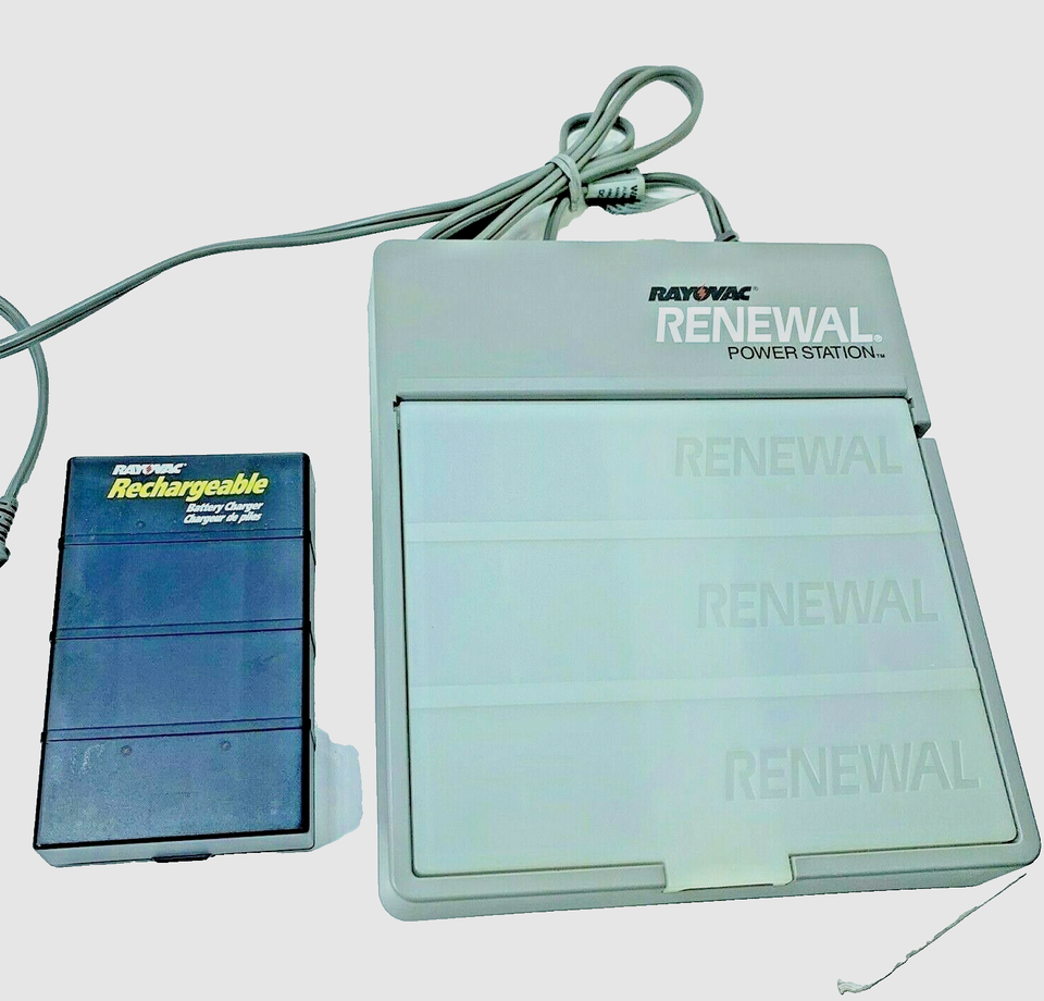 2 Rayovac Rechargable Battery Chargers PS1 PS2 Renewal Power Station All Sizes - $11.35