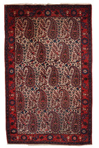 Hand made vintage Persian Malayer rug 4.2&#39; x 6.4&#39; ( 130cm x 195cm ) 1950s 1C314 - £1,141.65 GBP
