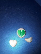 Latvia Made by Nature Baltic Sea Beach 2x Heart shaped Stone 1x Rock Lov... - $7.66