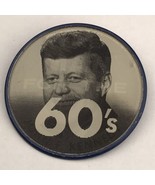 JFK Lenticular Pin Button Vintage The Man For The 60s Political Flicker ... - £14.93 GBP