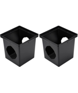 NDS 1200 12&quot; Black Square Catch Basin Drain w/ 2-Openings (2-Pack) - $1,096.41 MXN