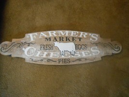 Great Wood Sign-FARMER&#39;S Market Fresh Eggs Cheeses Pies - £23.48 GBP