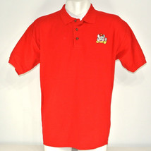 Chuck E Cheese&#39;s Vintage Employee Uniform Polo Shirt Red Size M Medium - £34.54 GBP