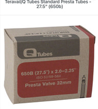 QTubes TU6871 650B (27.5) x 2.0-2.25” ISO 52/58 584 Presta Valve 32mm Bi... - £39.01 GBP