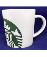 Starbucks White &amp; Green Coffee 14 oz Mug Cup w/Mermaid Siren Icon. *Pre-... - £6.34 GBP