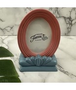 Fiesta Fiestaware Vintage Oval Picture Frame With Stand Pink Blue Mini - £36.38 GBP