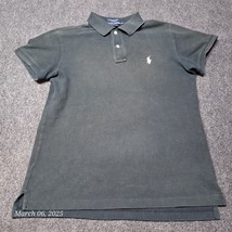 Ralph Lauren Polo Shirt Men Medium Black Short Sleeved Classic Fit Pony - $15.56