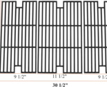 Grill Cooking Grates 3-Pack Cast Iron For BBQ Tek Members Mark Outdoor G... - $45.09