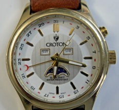 CROTON Chronometer Moon Quartz Unisex Wristwatch - Rare - $157.91