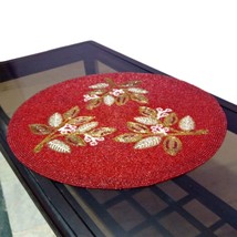 Asravik Decorative Handmade Beaded Round Placemat/RunnerPerfect for Tabl... - £23.40 GBP