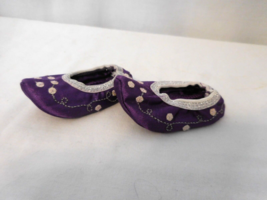 American Girl Paisley Print PJs Dance Satin Slippers Only Purple Sequins... - $11.88