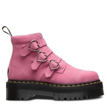 Suede Platform Boots Women Heart-Shaped Decor Zapatos De Mujer Buckle Strap Shor - £193.68 GBP