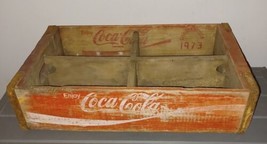 Coca Cola Red Wood Case Crate 1973 Wooden Bottle Box Chattanooga Vintage - £41.87 GBP