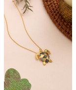 KICKY &amp; PERKY 925 Sterling Silver Harmony Turtle Necklace Pendant Womens... - $85.68