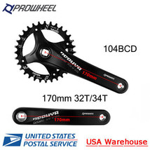 Prowheel ZEPHYR 1x 170mm 175mm 32/34T/50T/52T Sprocket 64/104BCD Crankset MTB - £31.89 GBP+