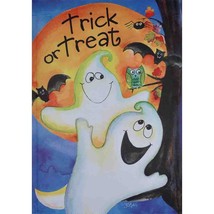 Trick or Treat Halloween House Flag-2 Sided, 28&quot; x 40&quot; - £14.16 GBP