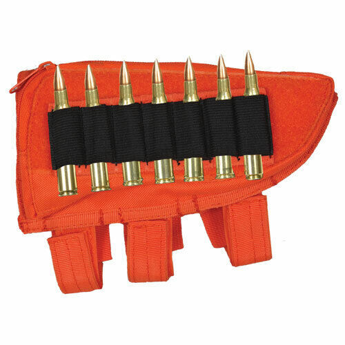 Primary image for NEW RIGHT HAND Hunting Butt Stock SNIPER Rifle Ammo Cheek Rest Pouch BLAZE ORG