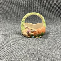 VTG Designpac Easter Basket Ceramic Rabbits Carrots 7”x 6” Holiday Decorative - £19.17 GBP