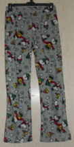 EXCELLENT WOMENS Charlie Brown, Snoopy &amp; Woodstock FLEECE PAJAMA PANT  S... - £14.63 GBP