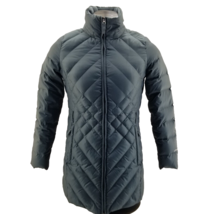 Eddie Bauer Jacket Womens Long Blue Down Puffer Coat Full Zip Parka Sz M - $37.04