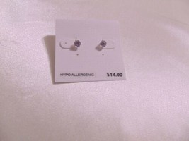 Department Store .5 C.T. Silver  Tone Simulated Diamond  Stud Earrings L360 - £3.25 GBP