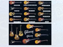 Gibson Gold Guitar Dream List Rock &amp; Roll Celebrity GOAT Guitarists 2 pa... - $24.70