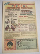 1980 Ad Mighty Marvel Toys &quot;R&quot; Us Sweepstakes with Hulk Proof of Purchase - £6.36 GBP