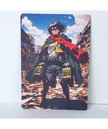 Mikasa City Attack On Titan Waifu Card Anime Girl Wall Art Oversized Boa... - €21,24 EUR
