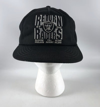 Return of the Oakland Raiders Snapback Baseball Hat Black 1989 ANNCO Vintage - £79.11 GBP